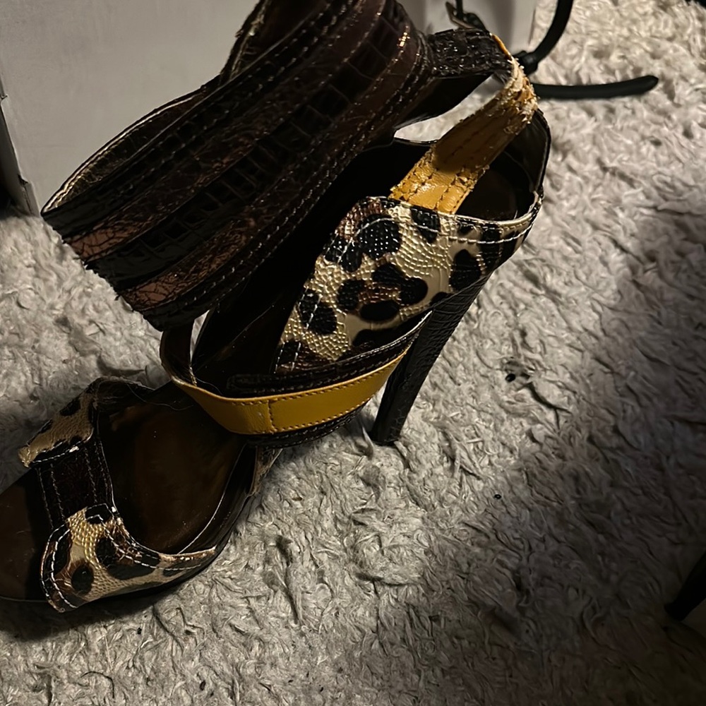 Yellow and Black Heels